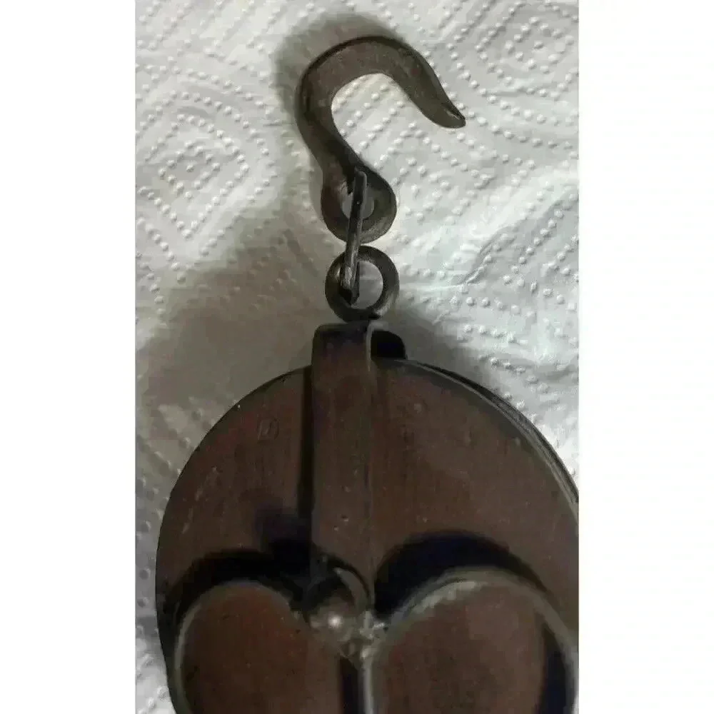 Metal pulley with hook Farmhouse Decor New